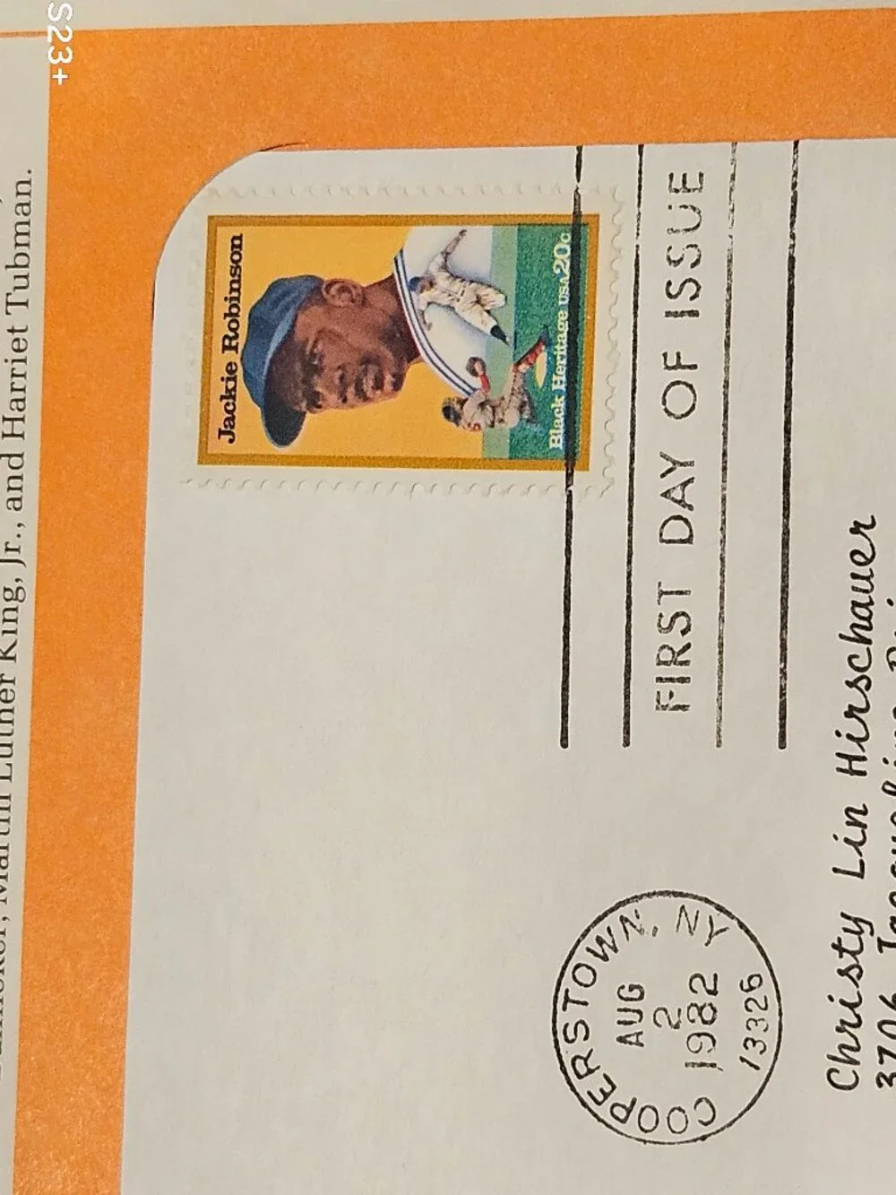 RARE COLLECTIBLE USPS 1ST DAY ISSUE COVER JACKIE ROBINSON BLACK HERITAGE STAMP